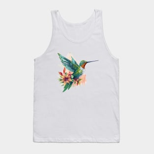 Watercolor Hummingbird Tank Top